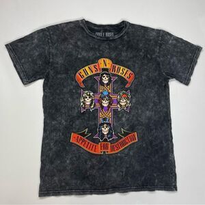 Guns N Roses Appetite For Destruction Graphic T-shirt Women Medium Acid Wash